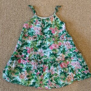 Janie and Jack Baby Girl Tropical Floral Ruffle Sundress, Size 18-24 Months